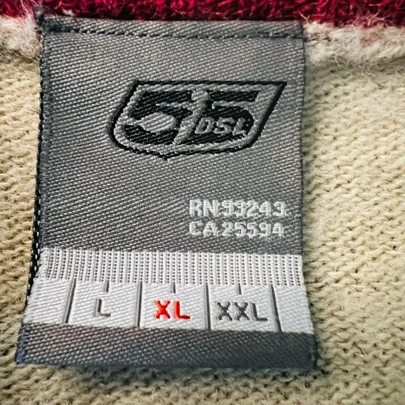 55 DSL Stylish Vintage Cream Sweater with Zigzag Pattern Size XL - Picture 4 of 14